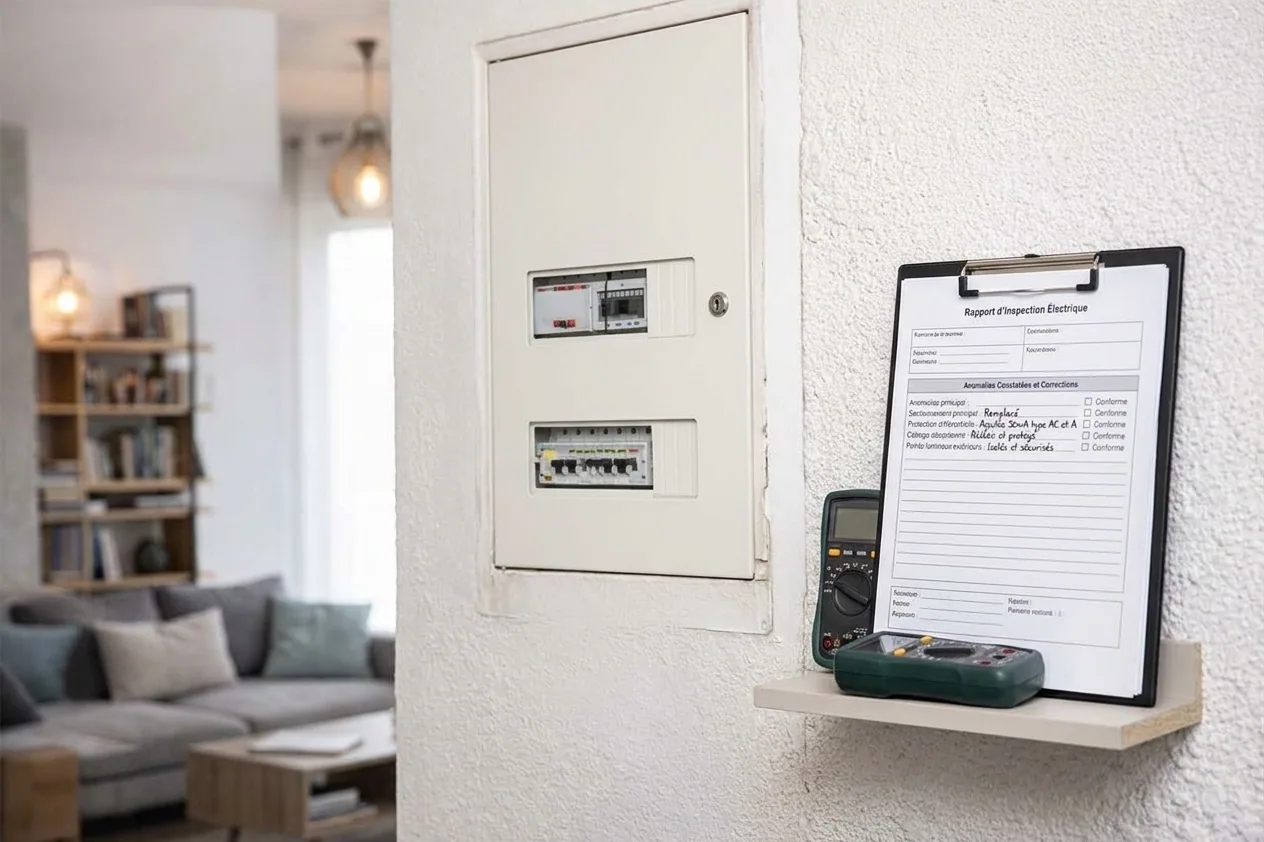 Électricien à Aubervilliers — après (chantier 1) Électricien à Aubervilliers — après (chantier 1)